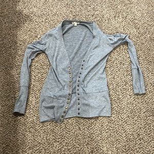Light gray small button up cardigan